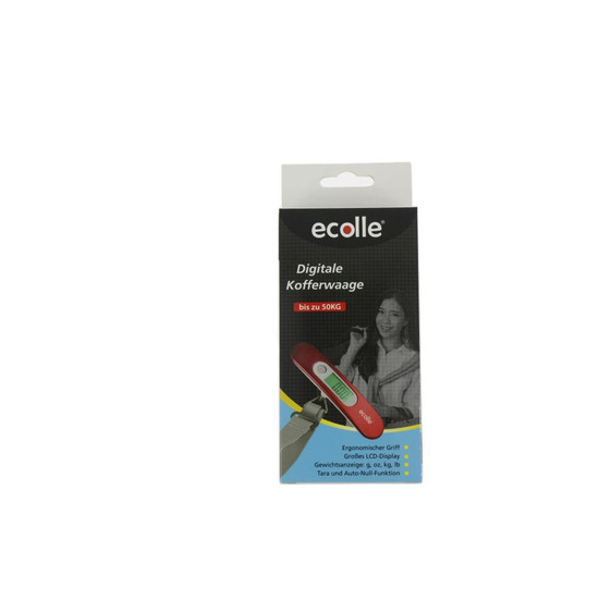 Ecolle digitális bőröndmérleg max 50 kg Piros